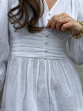 Rihana Linen Dress - White