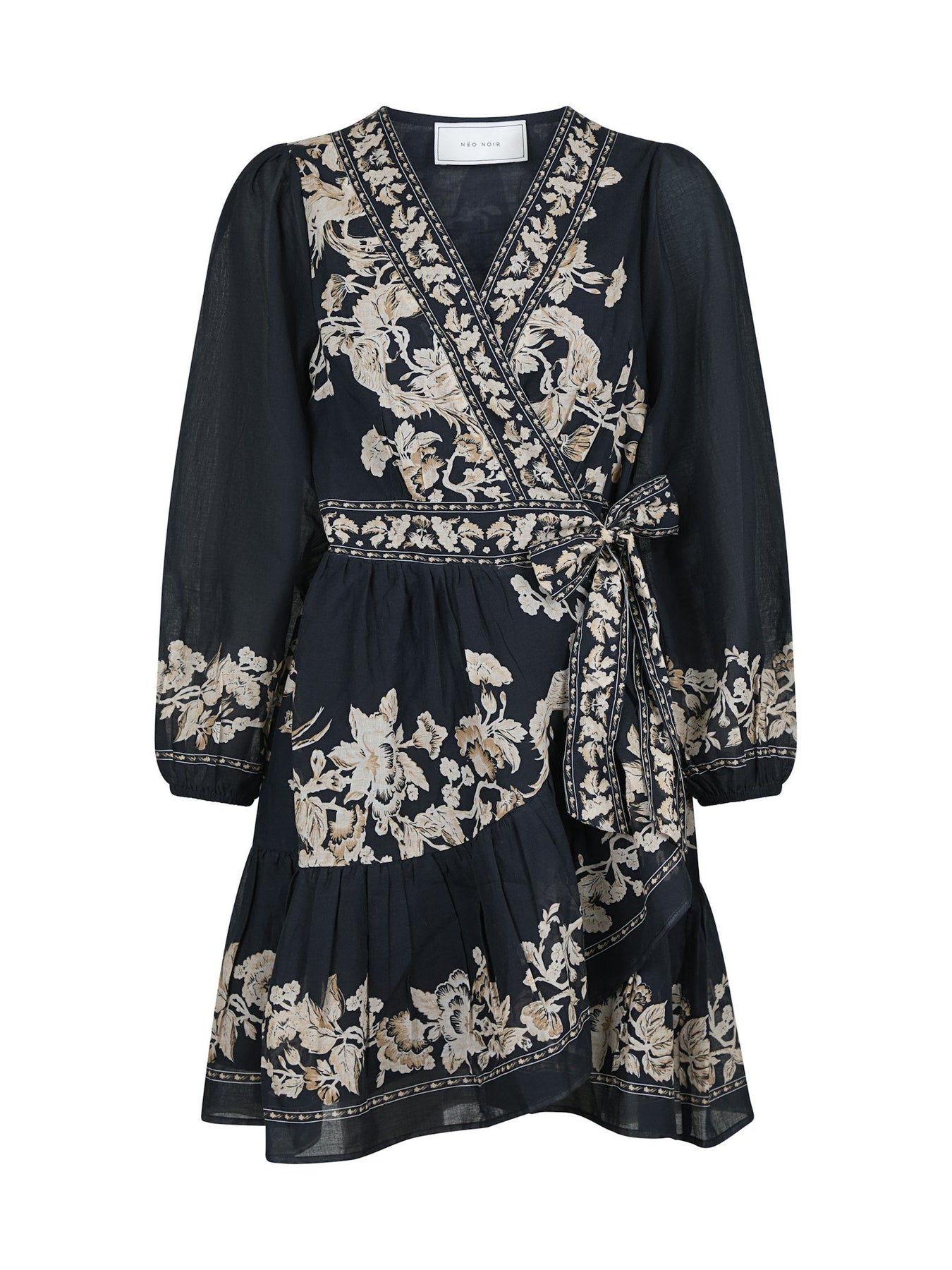 Dorna Printed Voile Dress - Navy