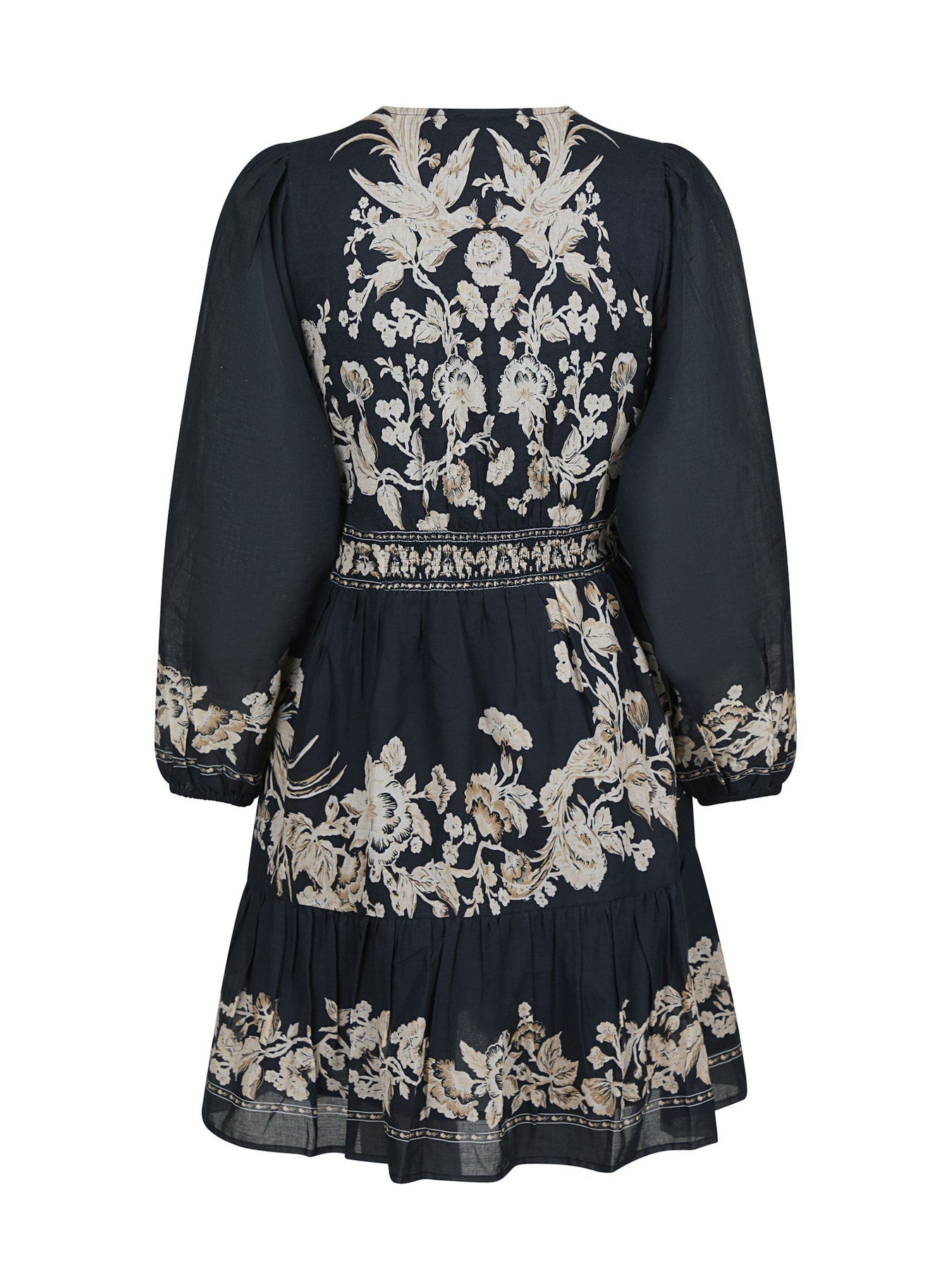 Dorna Printed Voile Dress - Navy