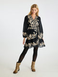 Dorna Printed Voile Dress - Navy