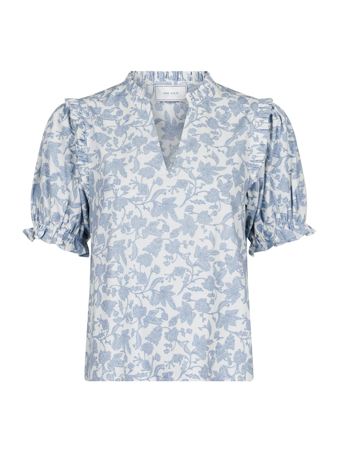 Rosalie Garden Elegance Blouse - Light Blue