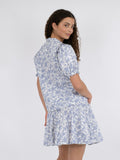 Rosalie Garden Elegance Blouse - Light Blue