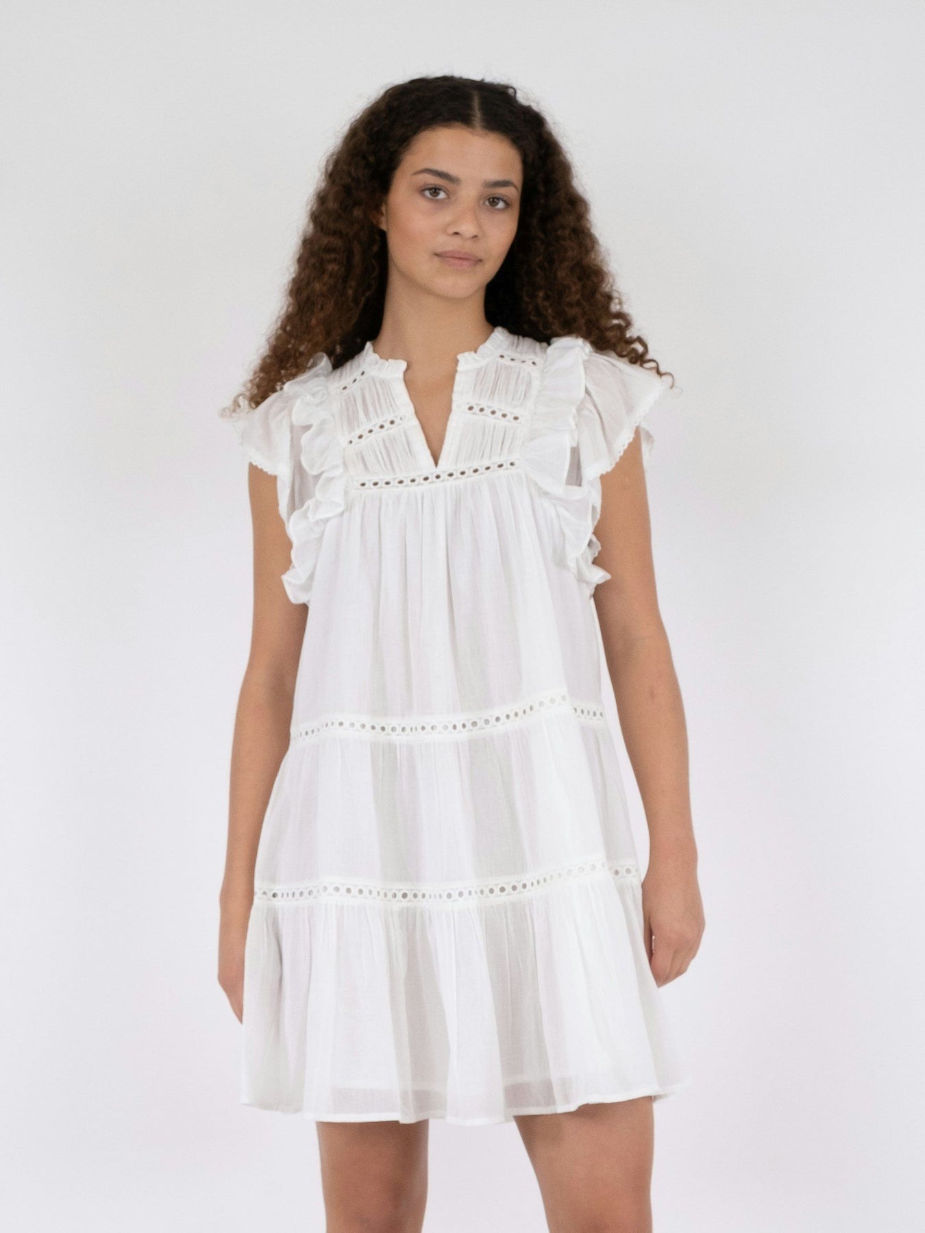 Jamma S Voile Dress - White