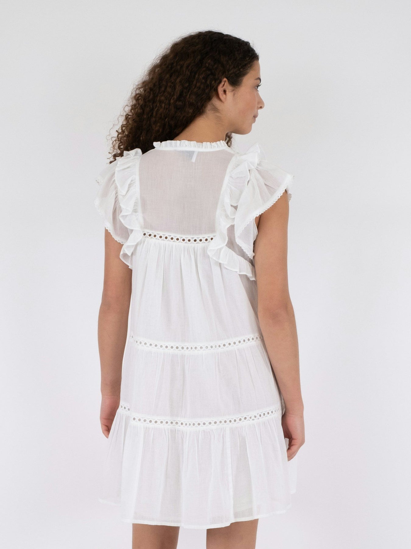 Jamma S Voile Dress - White