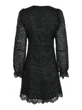 Cabana Embroidery Dress - Black