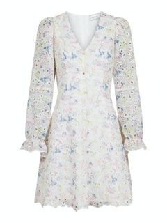 Cabana Embroidery Dress - Creme
