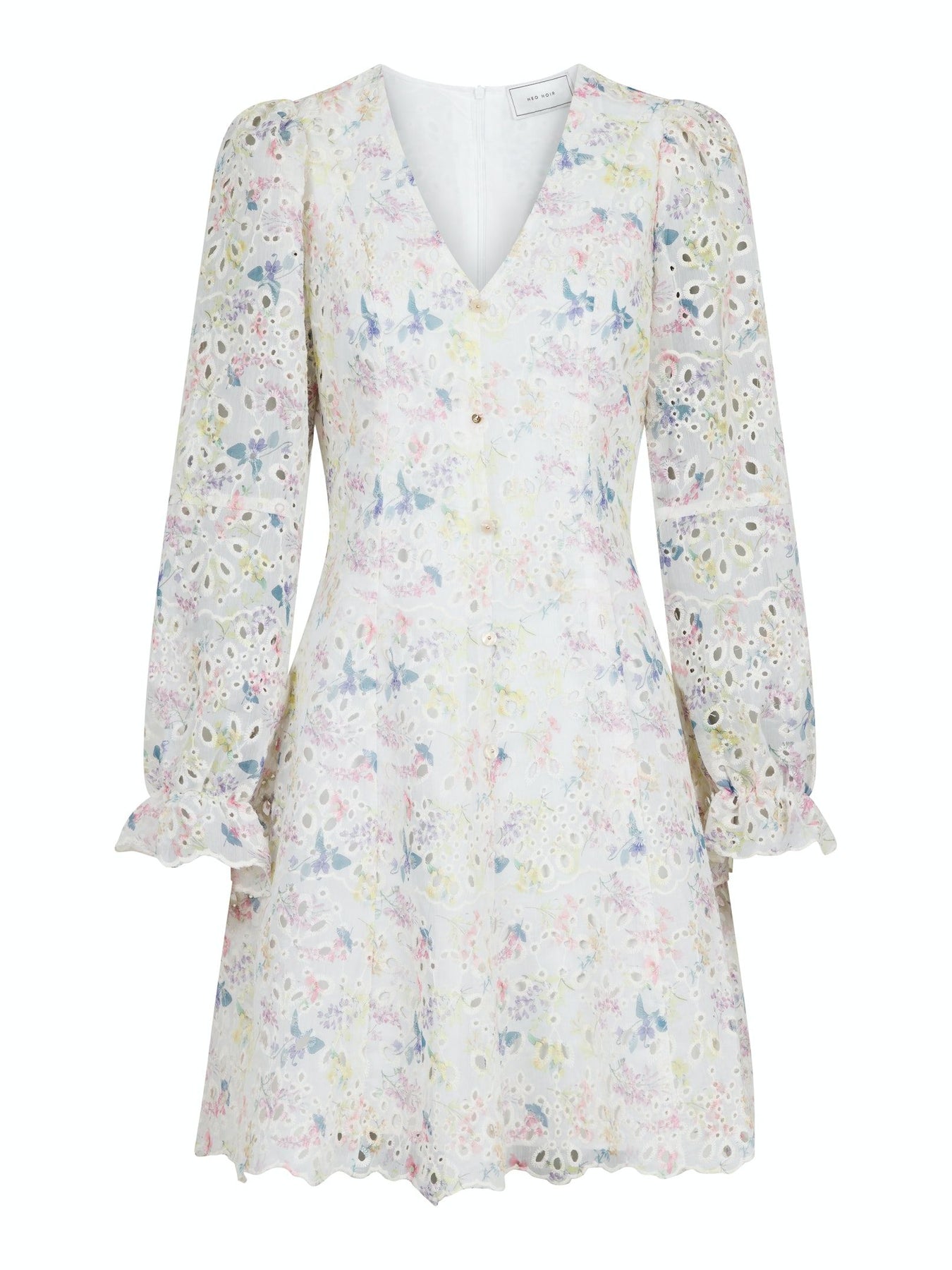 Cabana Embroidery Dress - Creme