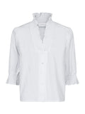 Briony C Poplin Blouse - White