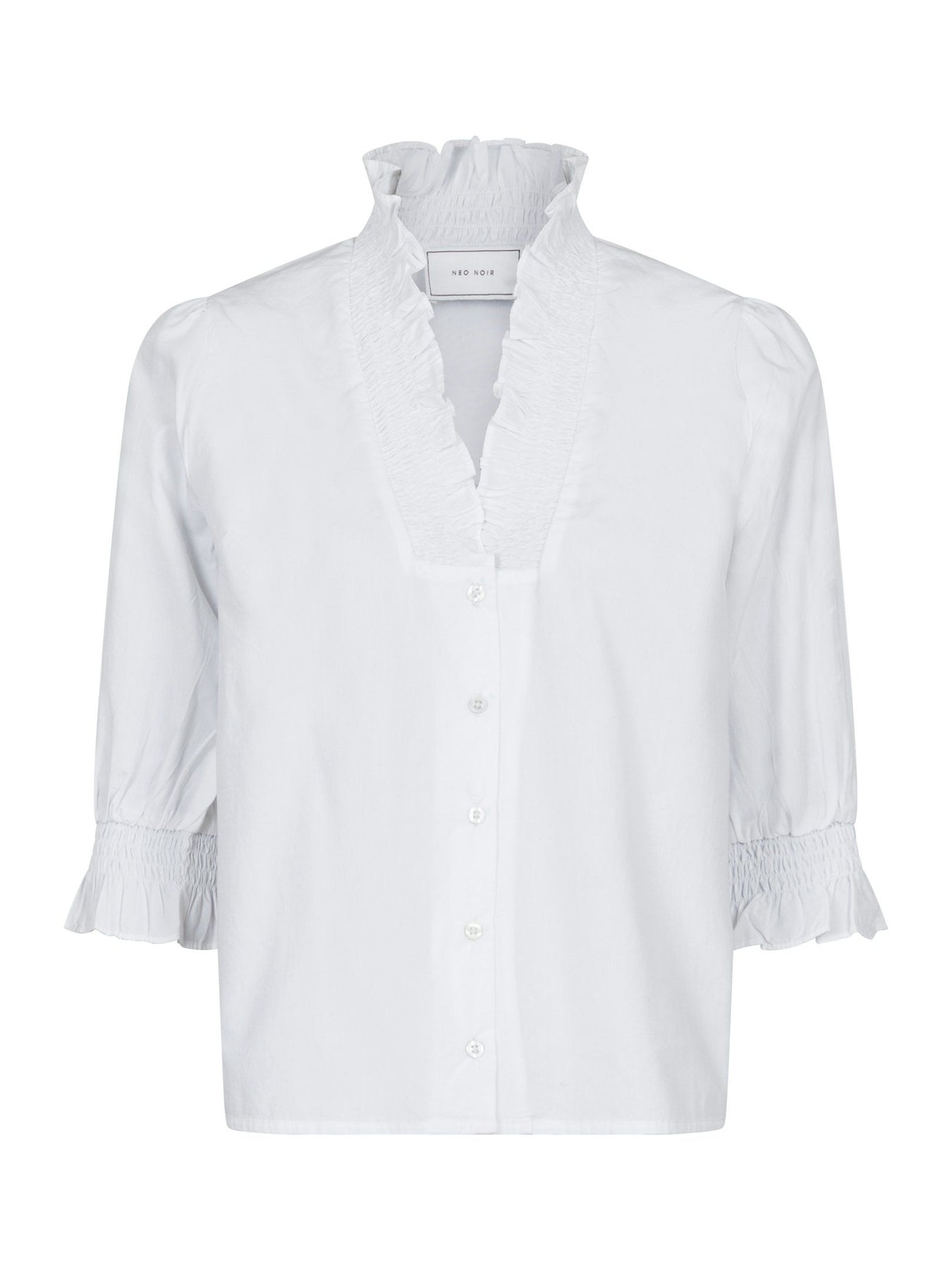 Briony C Poplin Blouse - White
