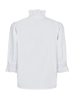 Briony C Poplin Blouse - White