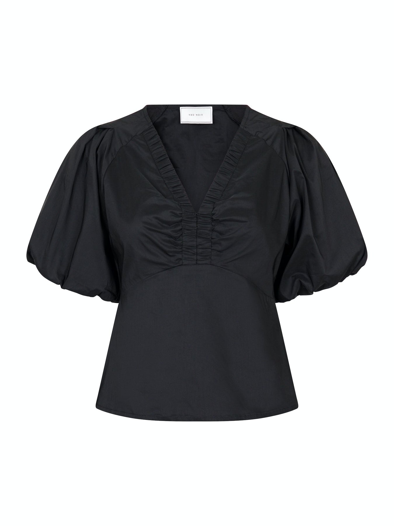 Irina Poplin Blus - Svart