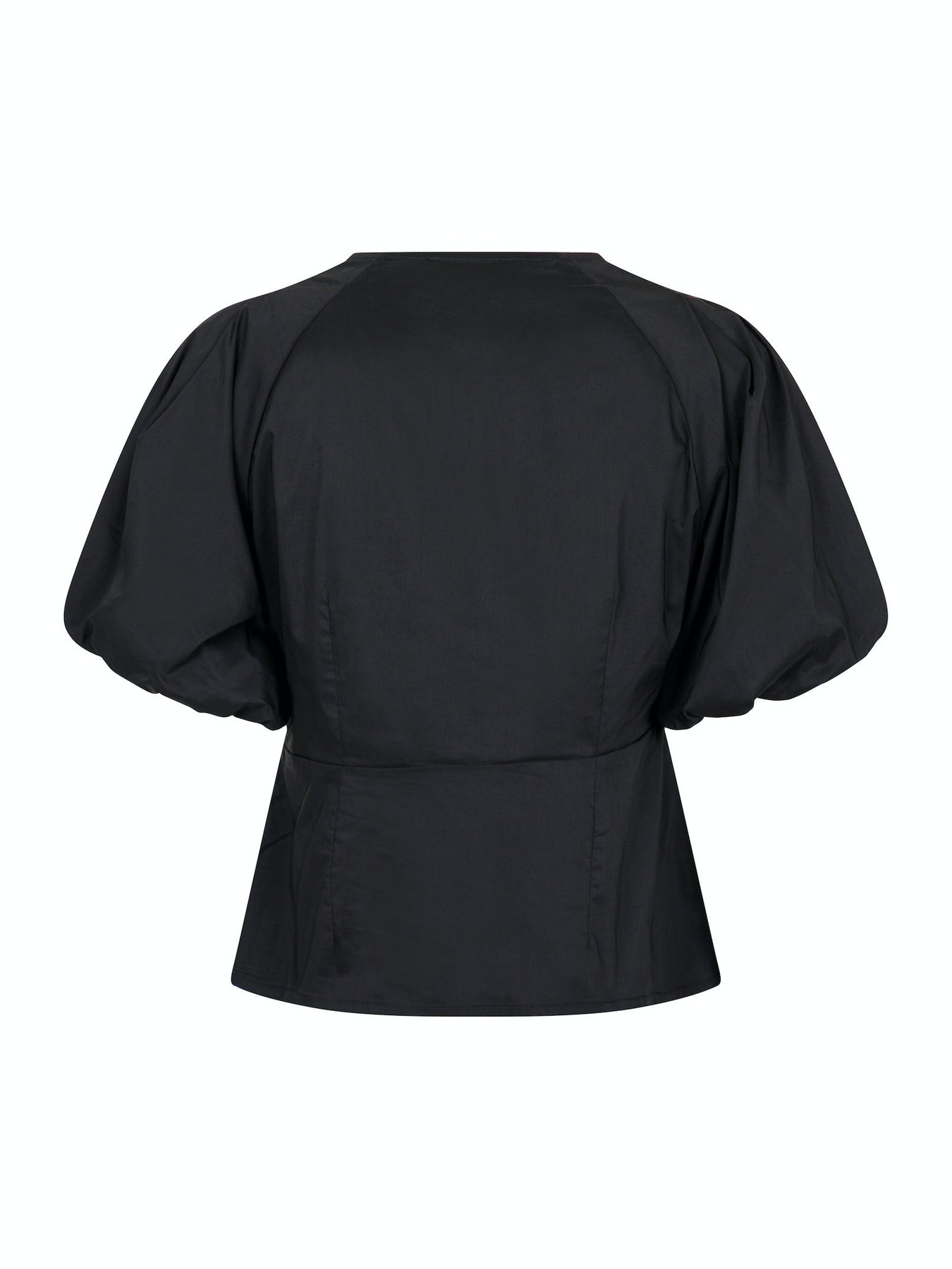 Irina Poplin Blus - Svart