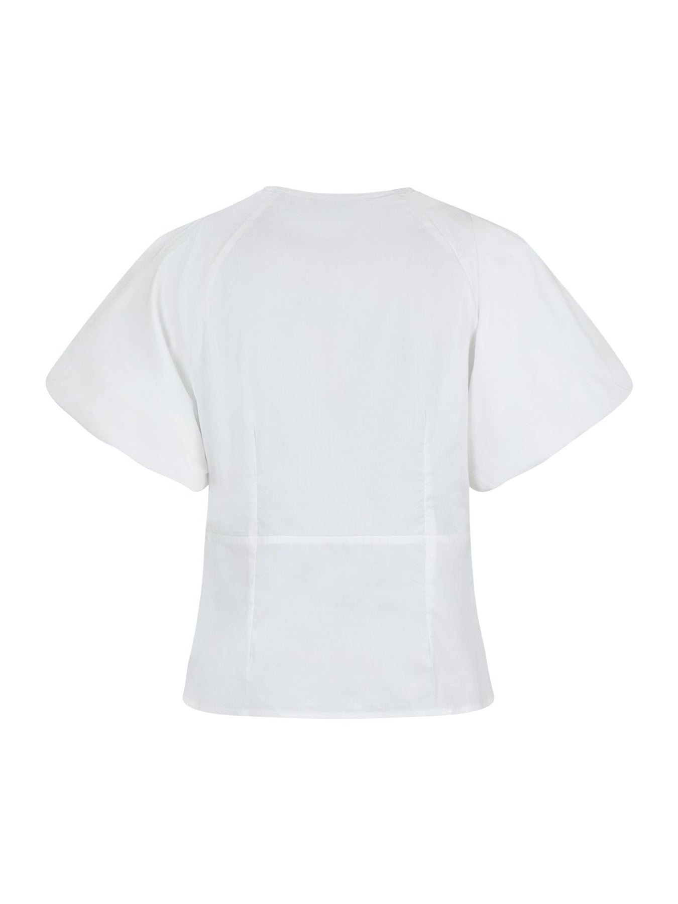 Irina Poplin Blus - Vit