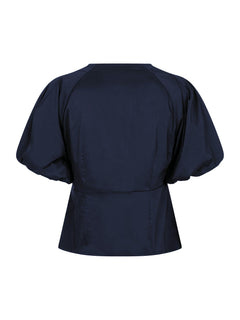 Irina Poplin Blouse - Navy