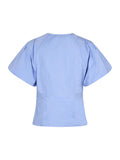Irina Poplin Blouse - Sky Blue