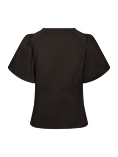 Irina Poplin Blouse - Chocolate Brown