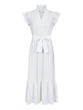 Tianna Embroidery Dress - White
