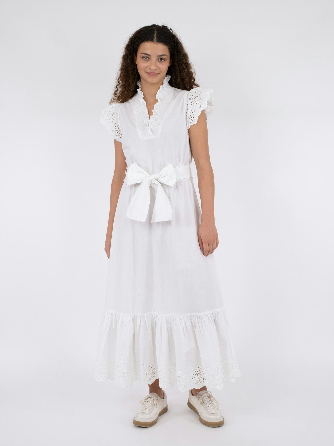 Tianna Embroidery Dress - White