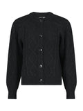 Selda Cable Soft Knit Cardigan - Black