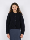 Selda Cable Soft Knit Cardigan - Black