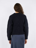 Selda Cable Soft Knit Cardigan - Black
