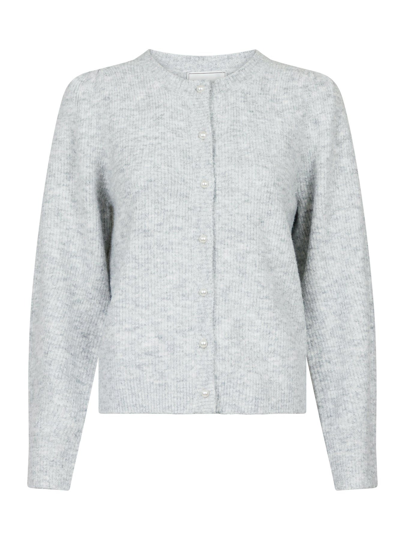 Nuna Knit Cardigan - Light Grey Melange