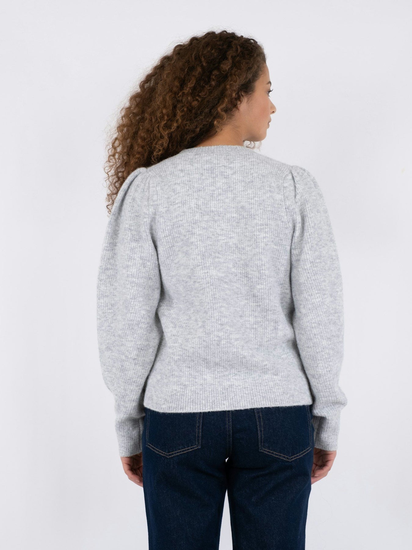 Nuna Knit Cardigan - Light Grey Melange