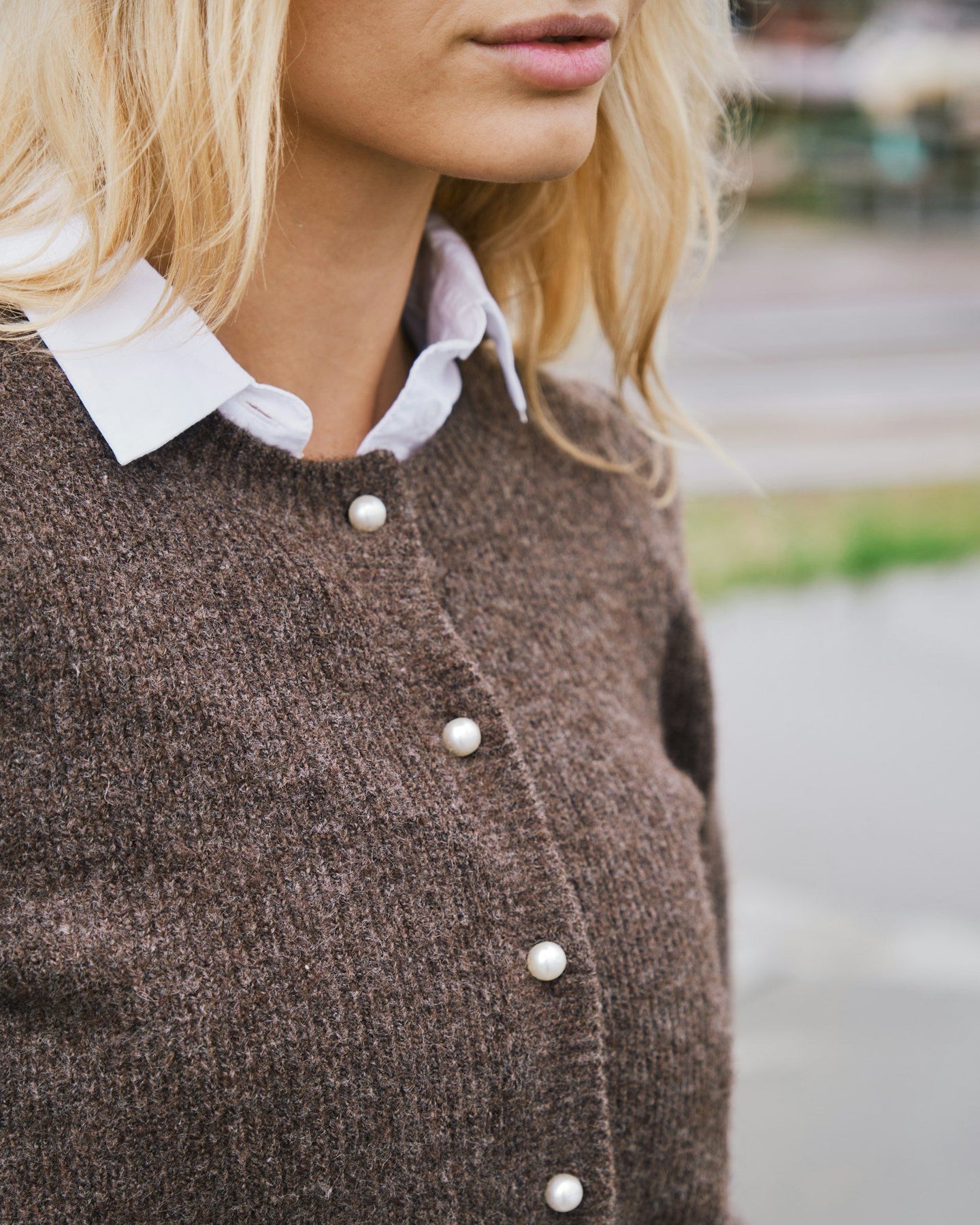 Nuna Knit Cardigan - Brown Melange