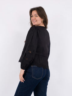 Maja C Poplin Blouse - Black