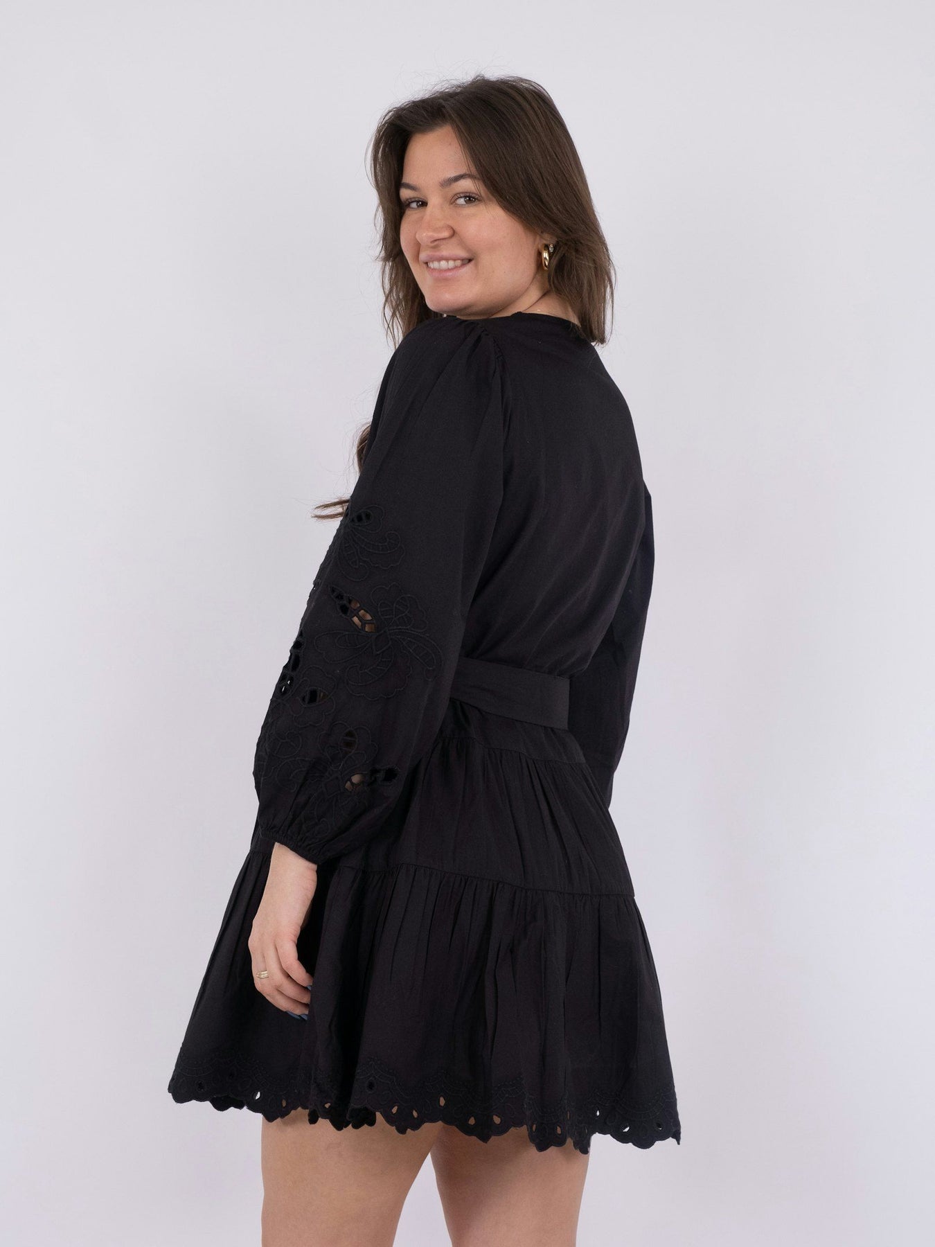 Esta C Poplin Dress - Black