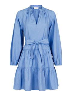 Debbie C Poplin Dress - Light Blue