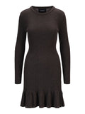 Oline Merino Dress - Dark Brown Melange