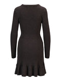Oline Merino Dress - Dark Brown Melange