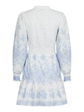 Malti Border Dress - White