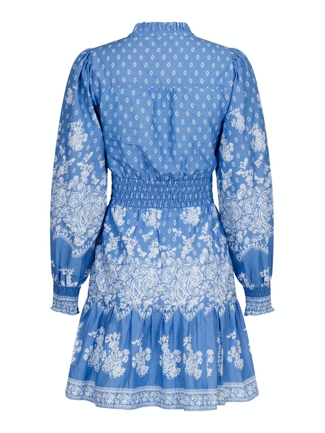 Malti Border Dress - Dusty Blue