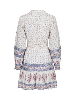 Malti Mini Border Dress - Ash Rose