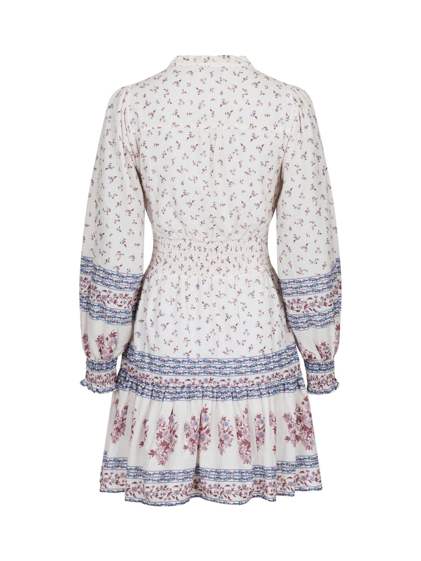 Malti Mini Border Dress - Ash Rose