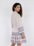 Malti Mini Border Dress - Ash Rose
