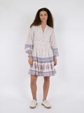 Malti Mini Border Dress - Ash Rose