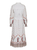 Anabel Floral Border Dress - Rose