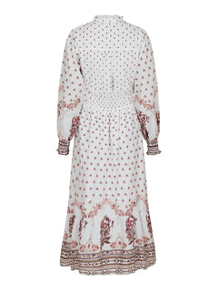 Anabel Floral Border Dress - Rose
