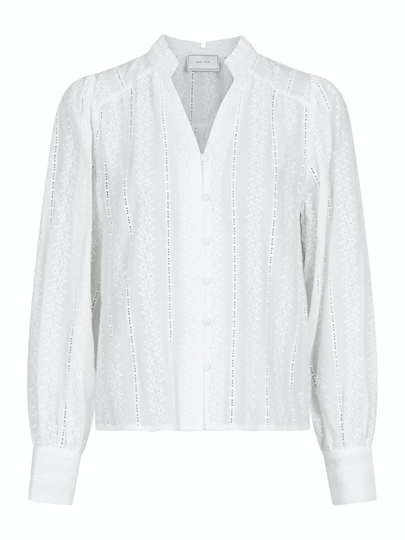 Massima Embroidery Blouse - White