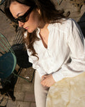 Massima Embroidery Blouse - White