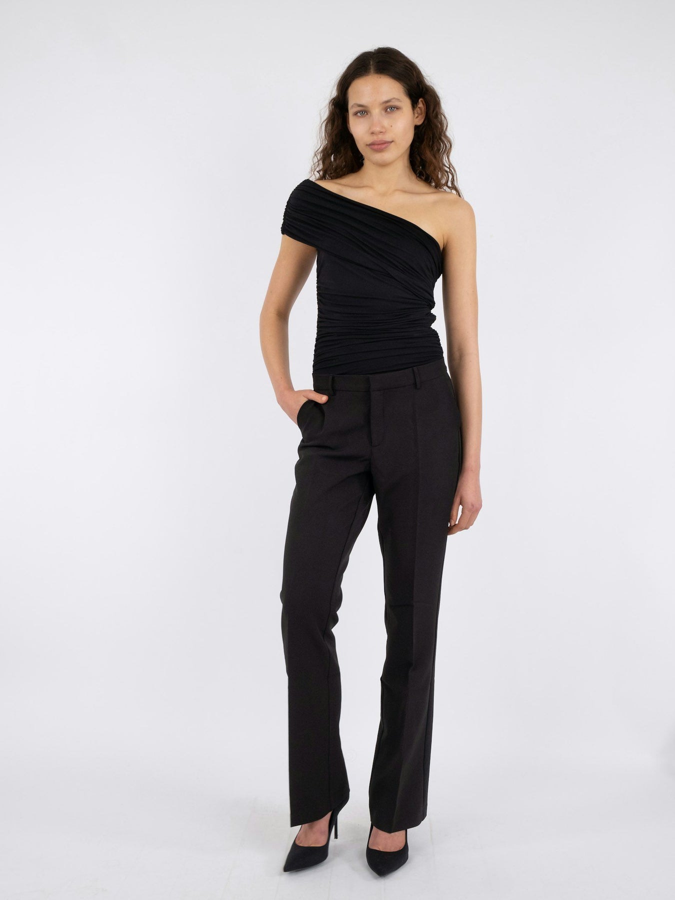 Fiola Jersey Top - Black