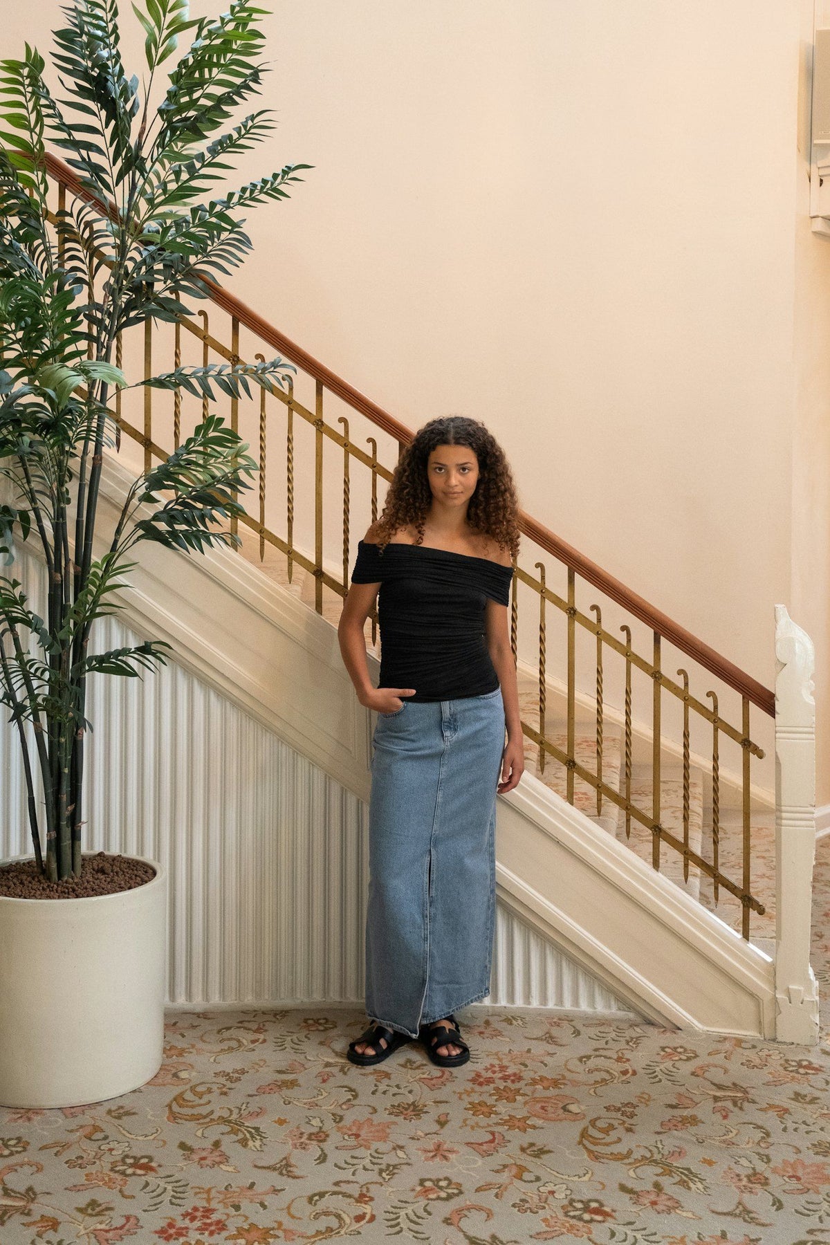 Fiola Jersey Top - Black