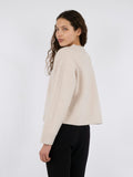 Detri Solid Knit Blouse - Ivory
