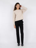 Detri Solid Knit Blouse - Ivory