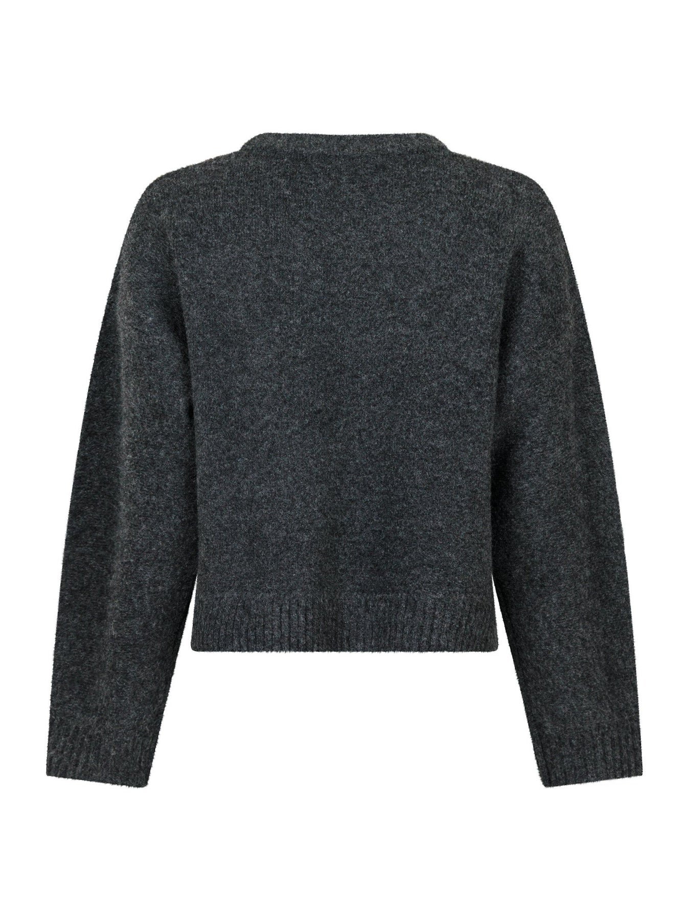 Detri Solid Knit Blouse - Antracit