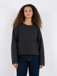 Detri Solid Knit Blouse - Antracit