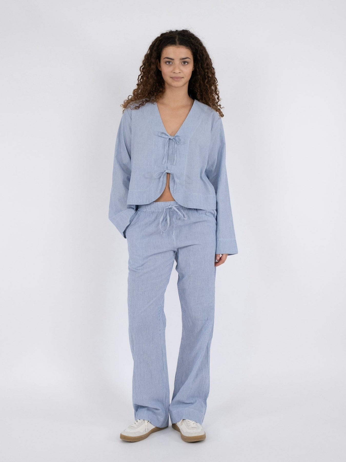 Dona Mini Stripe Blouse - Blue